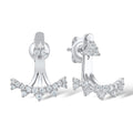 Sterling Silver Hamza Hand Earrings with Cubic Zirconia