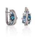 blue hoop earrings in 925 sterling silver