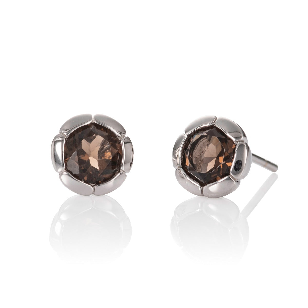 sterling silver smoky quartz earrings