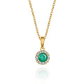 emerald necklace in yellow gold