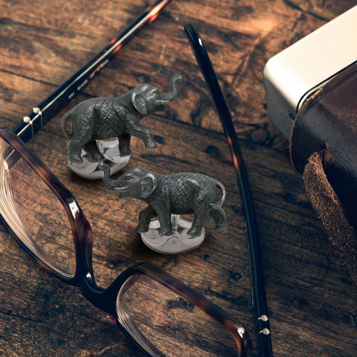 Elephant Cufflinks In Sterling Silver By Deakin & Francis