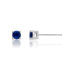 Sapphire Stud Earrings 3.8mm Sapphire in 9K White Gold