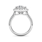 Audrey Diamond Cluster Engagement Ring 0.97ct Diamonds in 18K White Gold