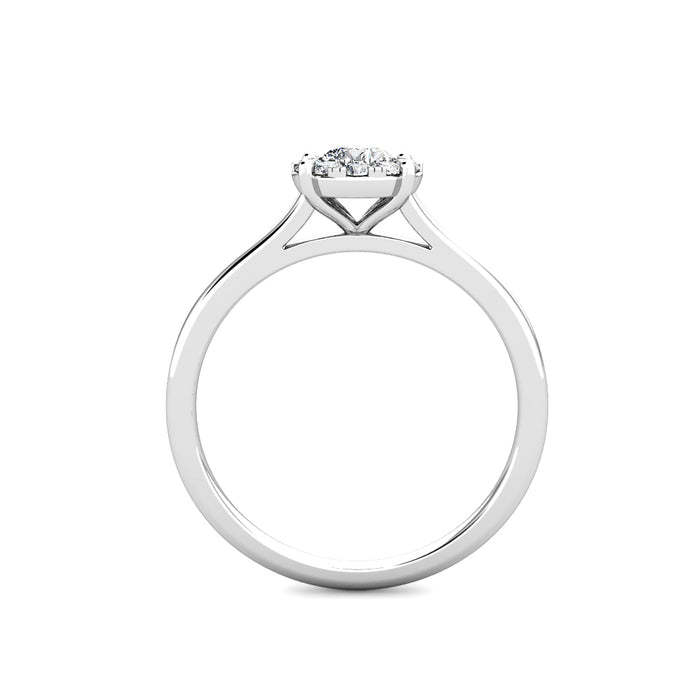 Miracle Diamond Cluster Engagement Ring 0.30ct Diamonds in 18K White Gold
