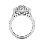 Victoria Large Oval Diamond Statement Ring 1.10ct Diamonds in 18K White Gold