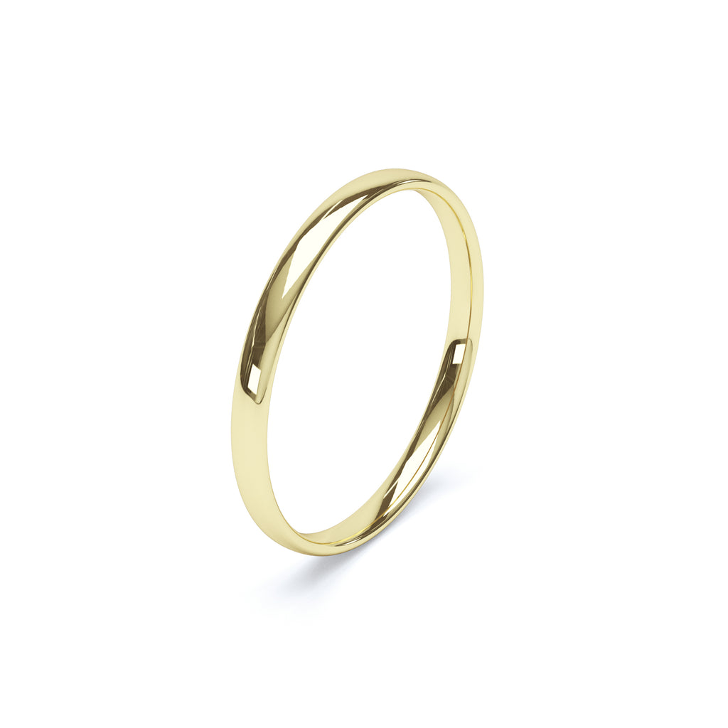 2.5mm Wide Comfort-Fit Wedding Band in 18K Gold Wedding Ring