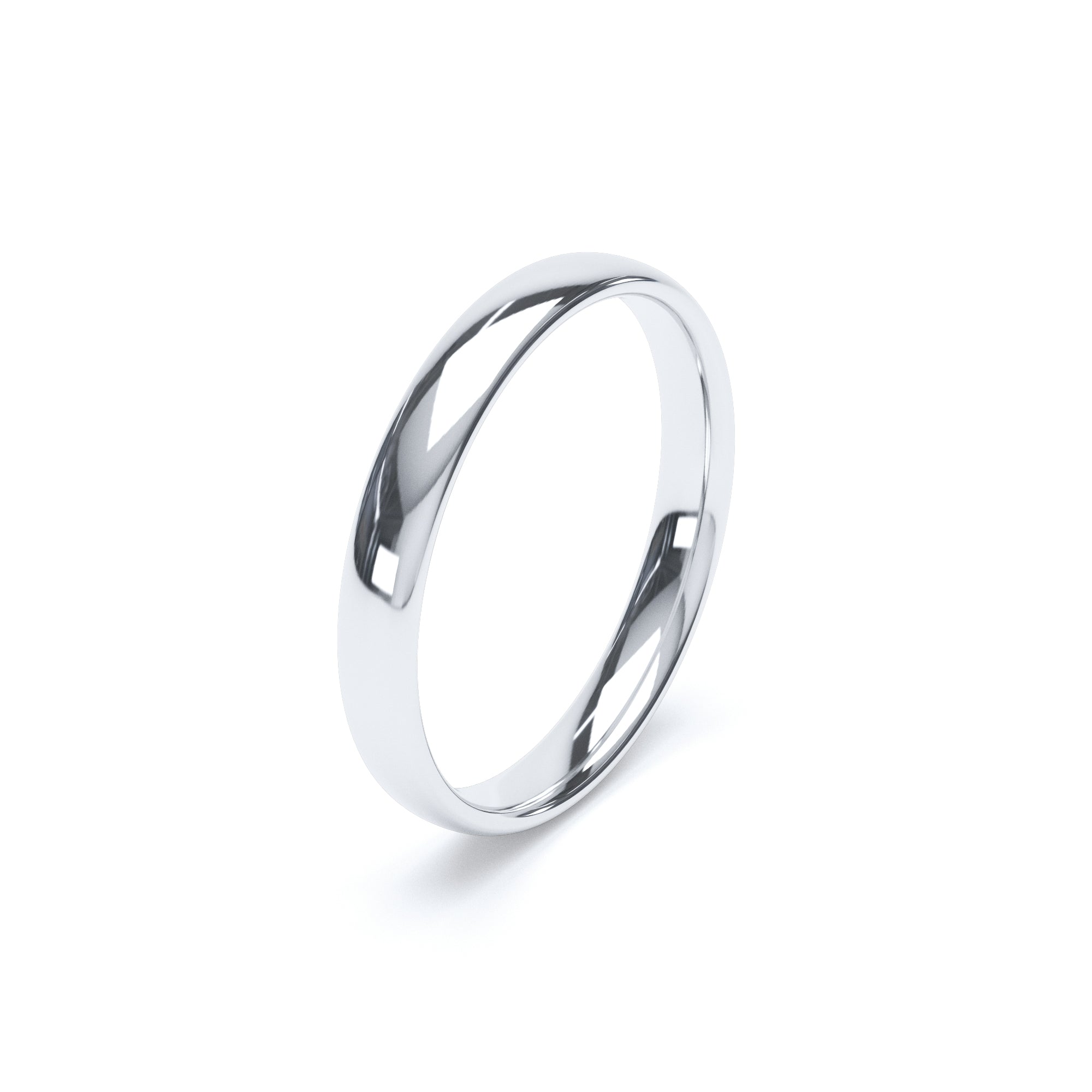 3mm Wide Comfort-Fit Wedding Band in 18K Gold Wedding Ring