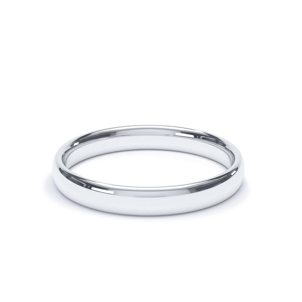 3mm Wide Comfort-Fit Wedding Band in 18K Gold Wedding Ring