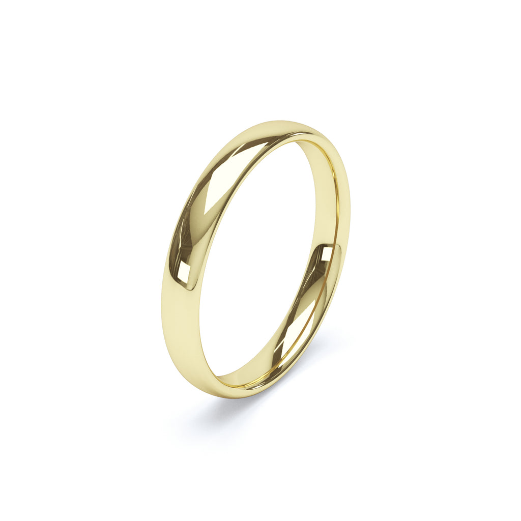 3mm Wide Comfort-Fit Wedding Band in 18K Gold Wedding Ring