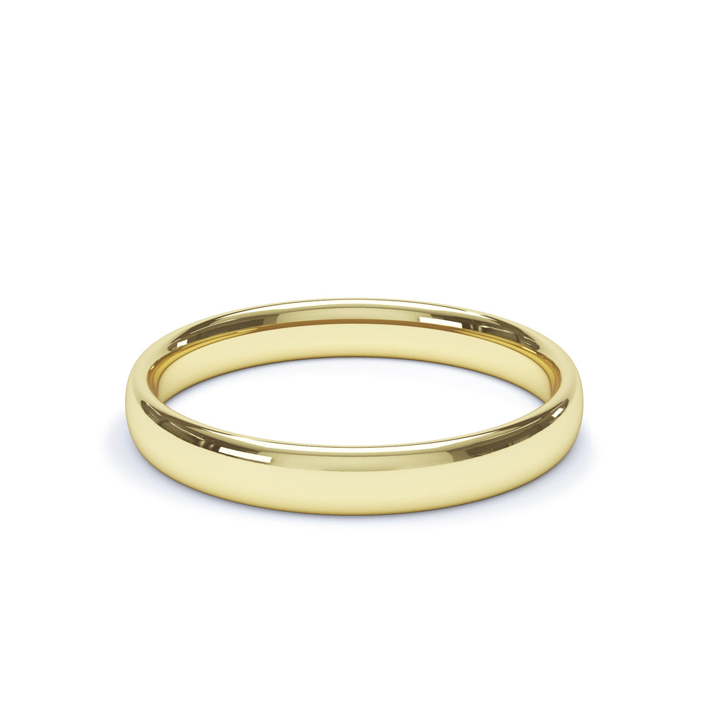 3mm Wide Comfort-Fit Wedding Band in 18K Gold Wedding Ring