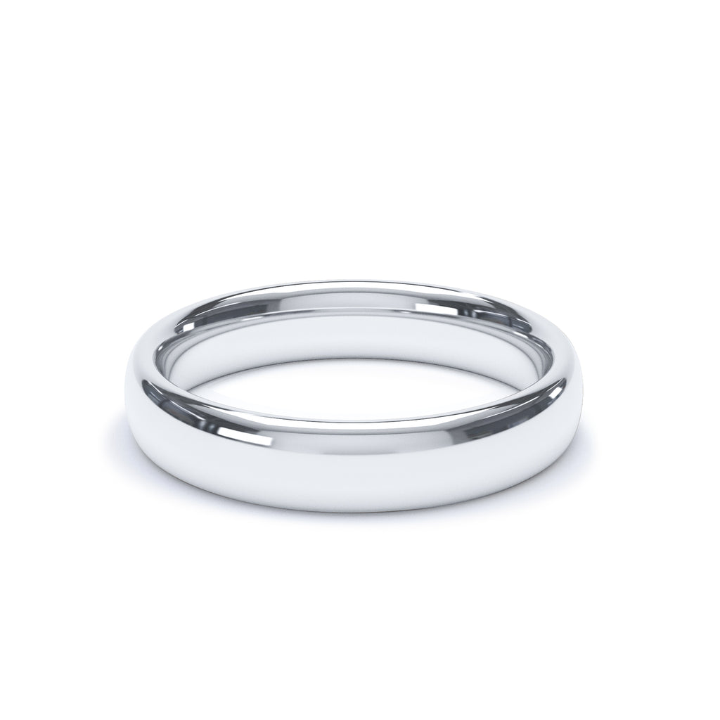 4mm Wide Comfort-Fit Wedding Band in 18K Gold Wedding Ring