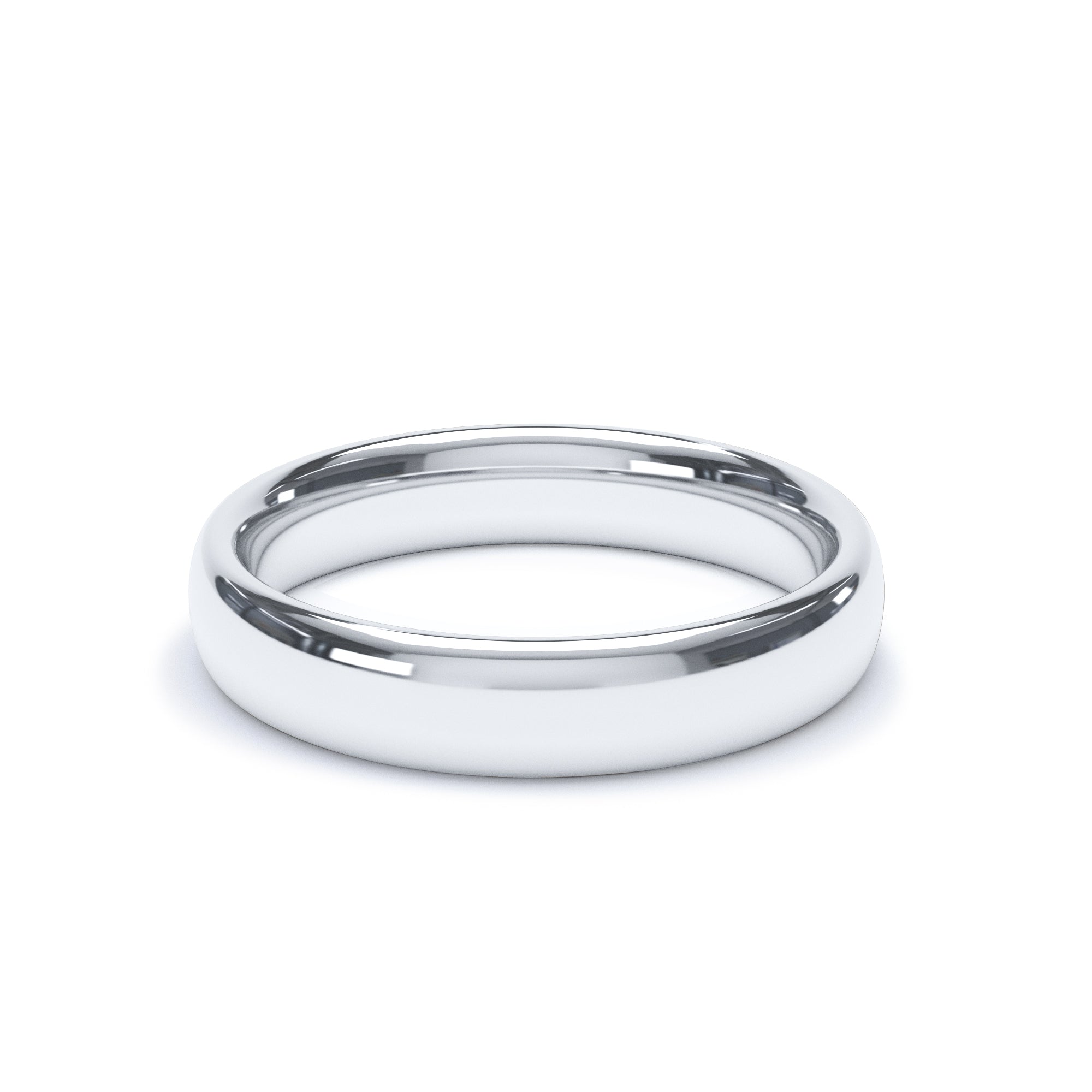 4mm Wide Comfort-Fit Wedding Band in 18K Gold Wedding Ring