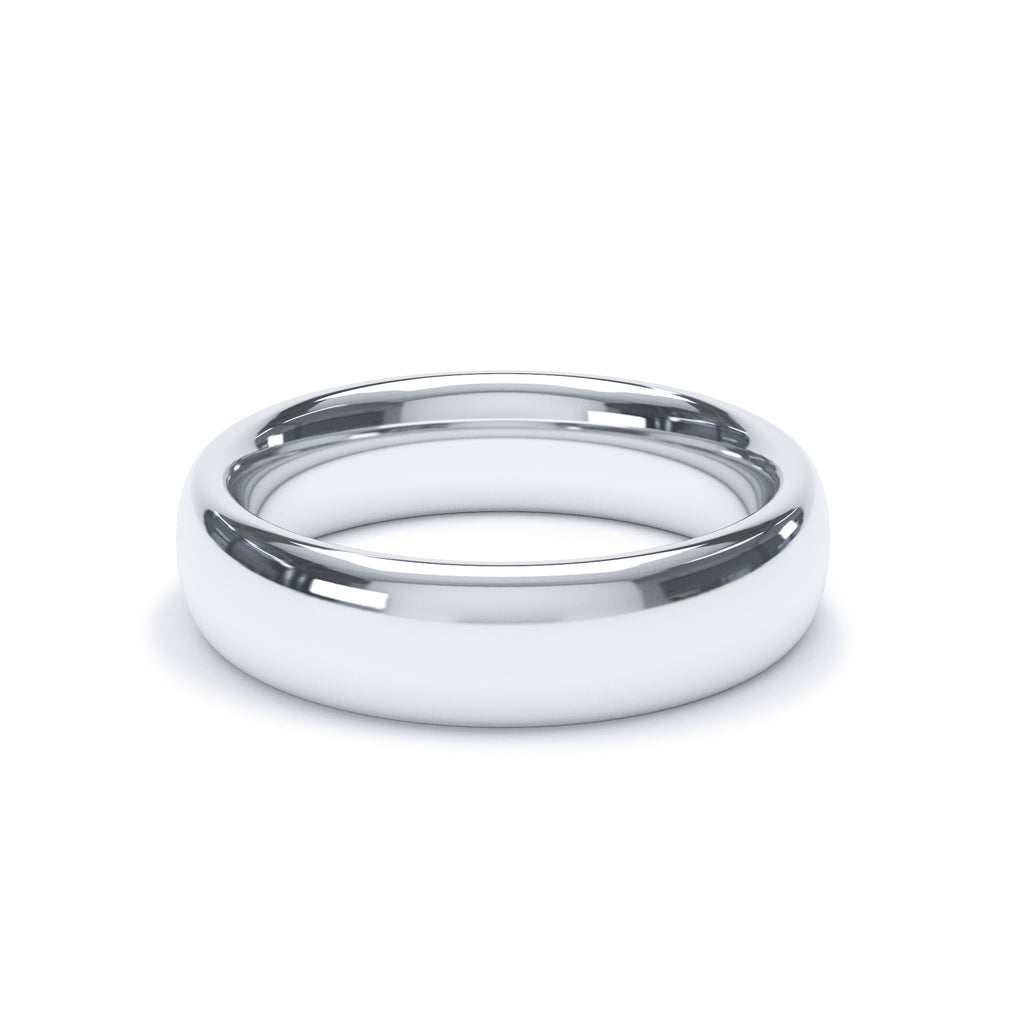 5mm Wide Comfort-Fit Wedding Band in 18K Gold Wedding Ring