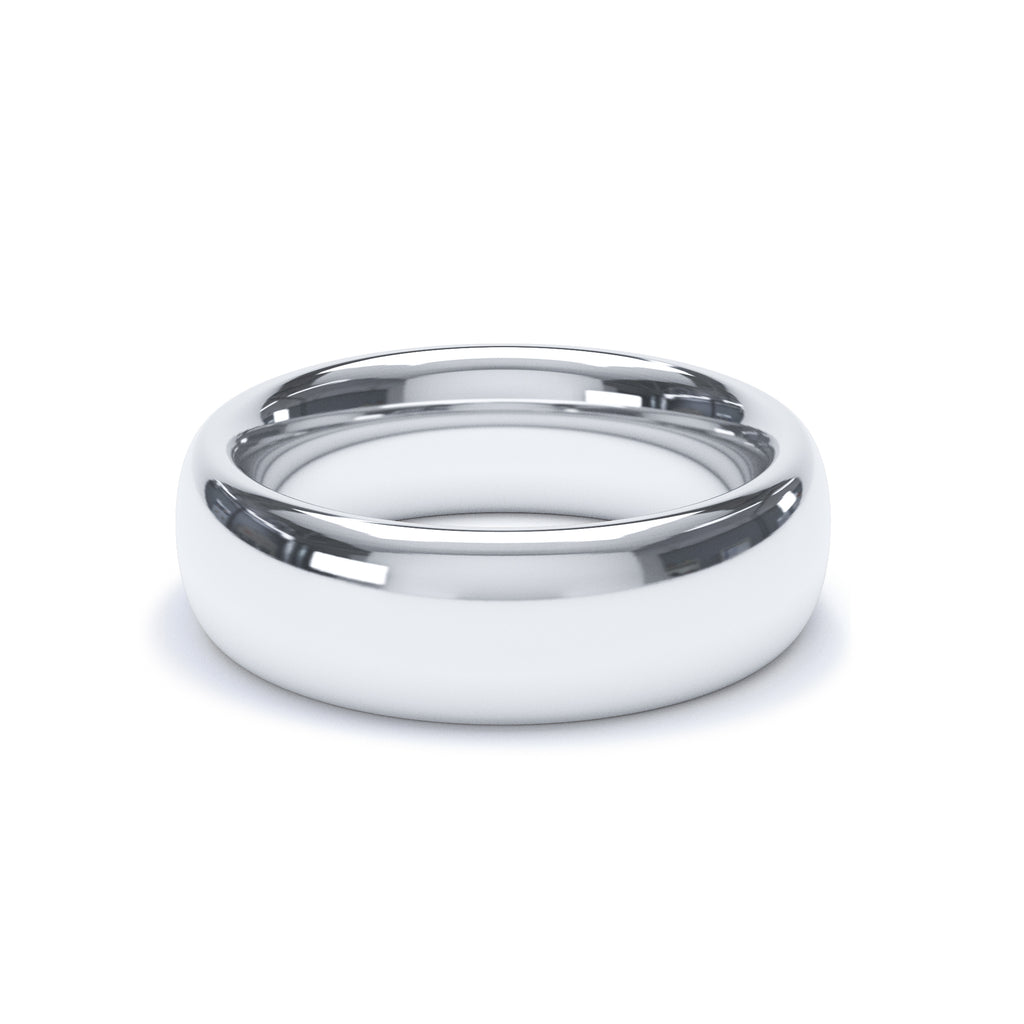 6mm Wide Comfort-Fit Wedding Band in 18K Gold Wedding Ring