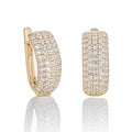 gold plated huggie hoop earrings