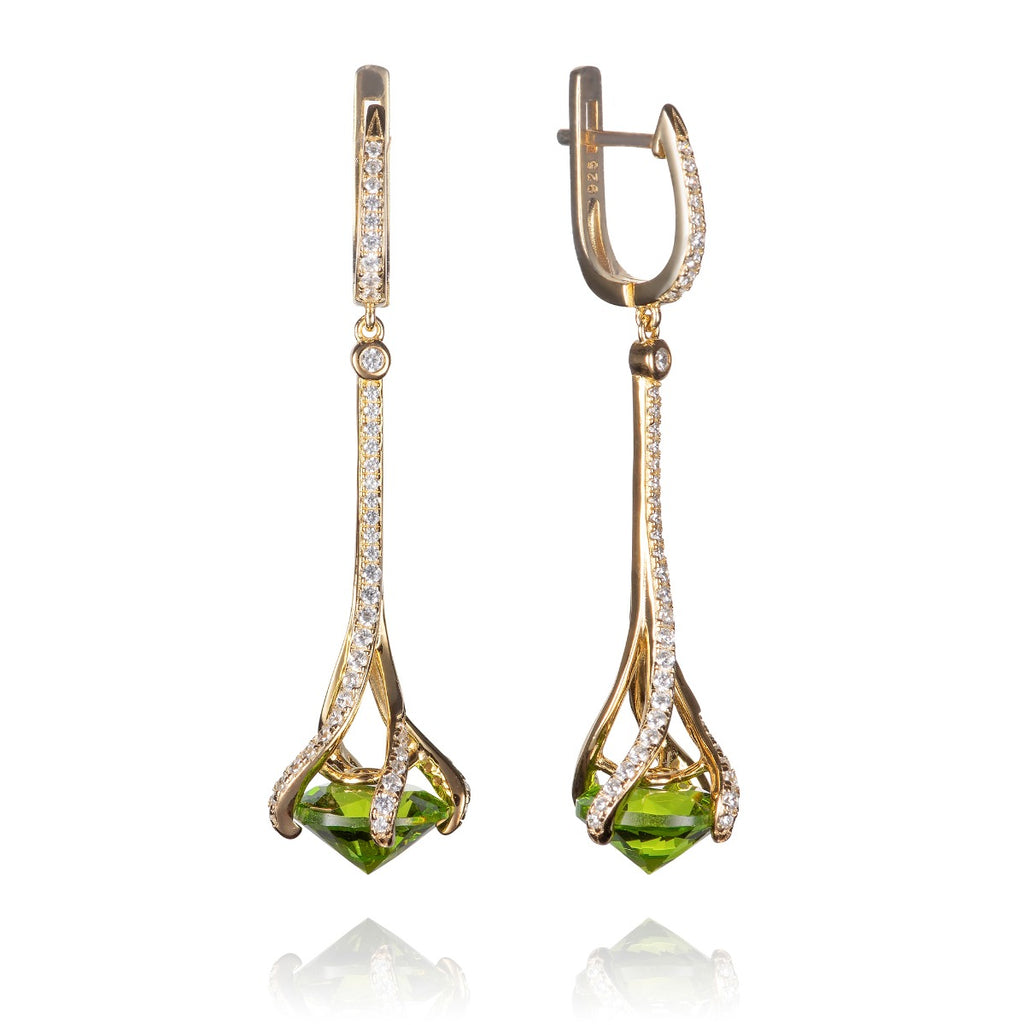 long gold dangle earrings for women