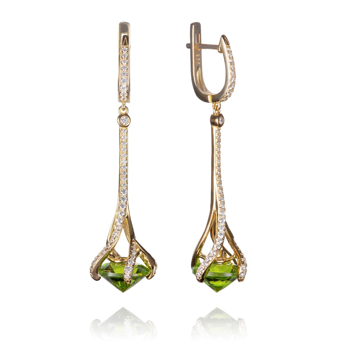 long gold dangle earrings for women