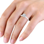 Miracle Diamond Cluster Engagement Ring 0.30ct Diamonds in 18K White Gold 