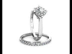 Star Diamond Cluster Engagement Ring 0.30ct Diamonds in 18K White Gold