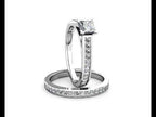 Square Princess Diamond Engagement Ring 0.45ct Diamonds 18K White Gold