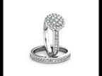 Glimmer Diamond Cluster Engagement Ring 0.35ct Diamonds in 18K White Gold