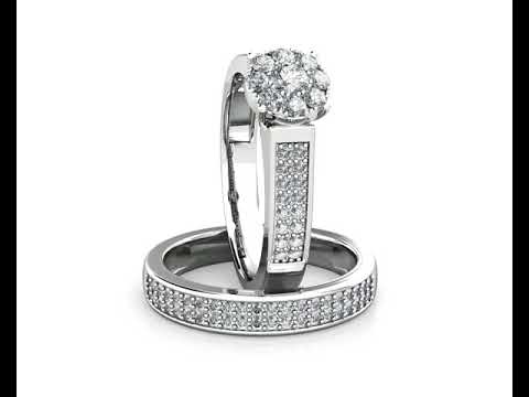 Sparkle Diamond Engagement Ring 0.40ct Diamonds in 18K White Gold