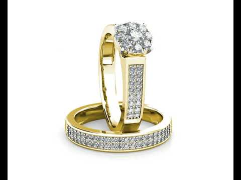 Sparkle Diamond Engagement Ring 0.40ct Diamonds in 18K Yellow Gold