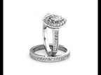 Marquise Diamond Cluster Engagement Ring 0.40ct Diamonds in 18K White Gold