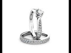 Crown Diamond Cluster Engagement Ring 0.40ct Diamonds in 18K White Gold