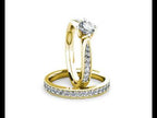 Crown Diamond Cluster Engagement Ring 0.40ct Diamonds in 18K Yellow Gold