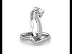 Twist Diamond Cluster Engagement Ring 0.40ct Diamonds in 18K White Gold