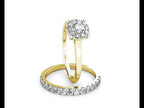 Miracle Diamond Cluster Engagement Ring 0.30ct Diamonds in 18K Yellow Gold