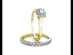 Miracle Diamond Cluster Engagement Ring 0.20ct Diamonds in 18K Yellow Gold