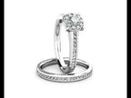 Elegance Cluster Engagement Ring 0.40ct Diamonds in 18K White Gold