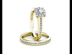 Elegance Cluster Engagement Ring 0.40ct Diamonds in 18K Yellow Gold