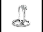 Elegance Diamond Cluster Engagement Ring 0.30ct Diamonds in 18K White Gold