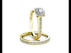 Elegance Diamond Cluster Engagement Ring 0.30ct Diamonds in 18K Yellow Gold