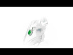 Emerald Pendant Necklace with 0.14ct Diamonds 9K White Gold