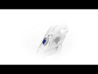 Sapphire Pendant Necklace with 0.14ct Diamonds 9K White Gold