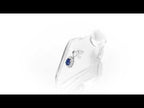 Sapphire Pendant Necklace with 0.12ct Diamonds 9K White Gold