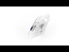 Sapphire Pendant Necklace with 0.06ct Diamonds 18K White Gold