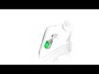 Emerald Pendant Necklace with 0.06ct Diamonds 18K White Gold