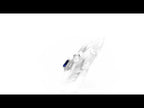 Sapphire Pendant Necklace with 0.20ct Diamonds 18K White Gold
