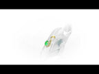 Emerald Pendant Necklace with 0.12ct Diamonds 9K Yellow Gold