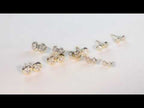 Diamond Stud Earrings 0.20ct Bezel Set Studs 18K Yellow Gold-G/HSI