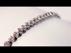 Diamond Tennis Bracelet 3ct G/HSI Quality Bezel Set 18K White Gold