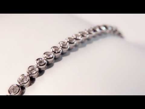 Diamond Tennis Bracelet 3ct G/HSI Quality Bezel Set 9K Yellow Gold