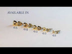 Diamond Stud Earrings 0.40ct 2 Claw Studs 9K Yellow Gold-G/HSI