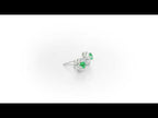 Knot Emerald Earrings 3.3mm Round Emerald in 9K White Gold