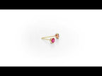 Ruby Stud Earrings 3.8mm Bezel Set Ruby in 9K Yellow Gold